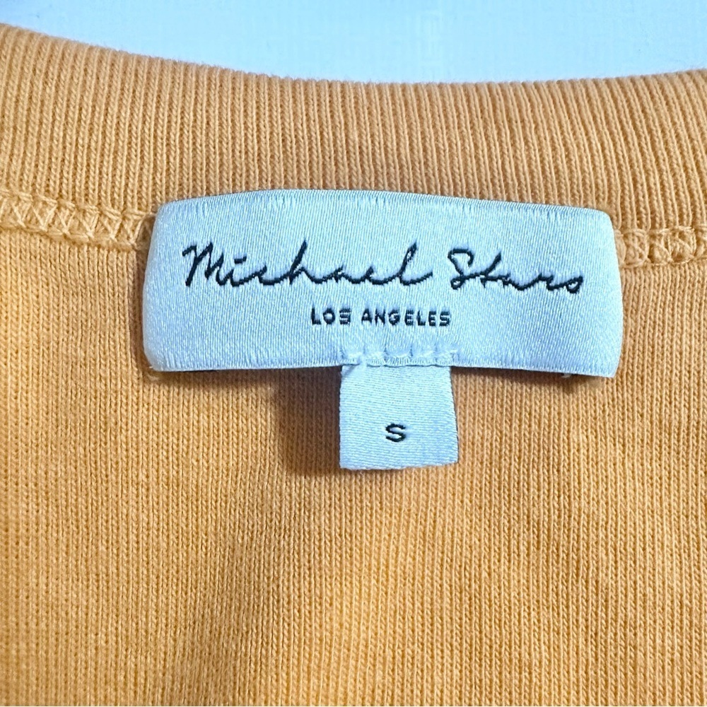 Michael Stars Eliza Orange Sleeveless Crewneck Tank Mini Dress Size Small - Picture 4 of 5